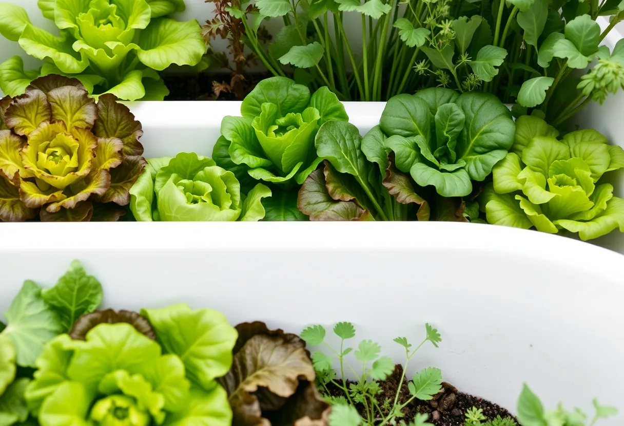 Plantas ideales para bañera huerto