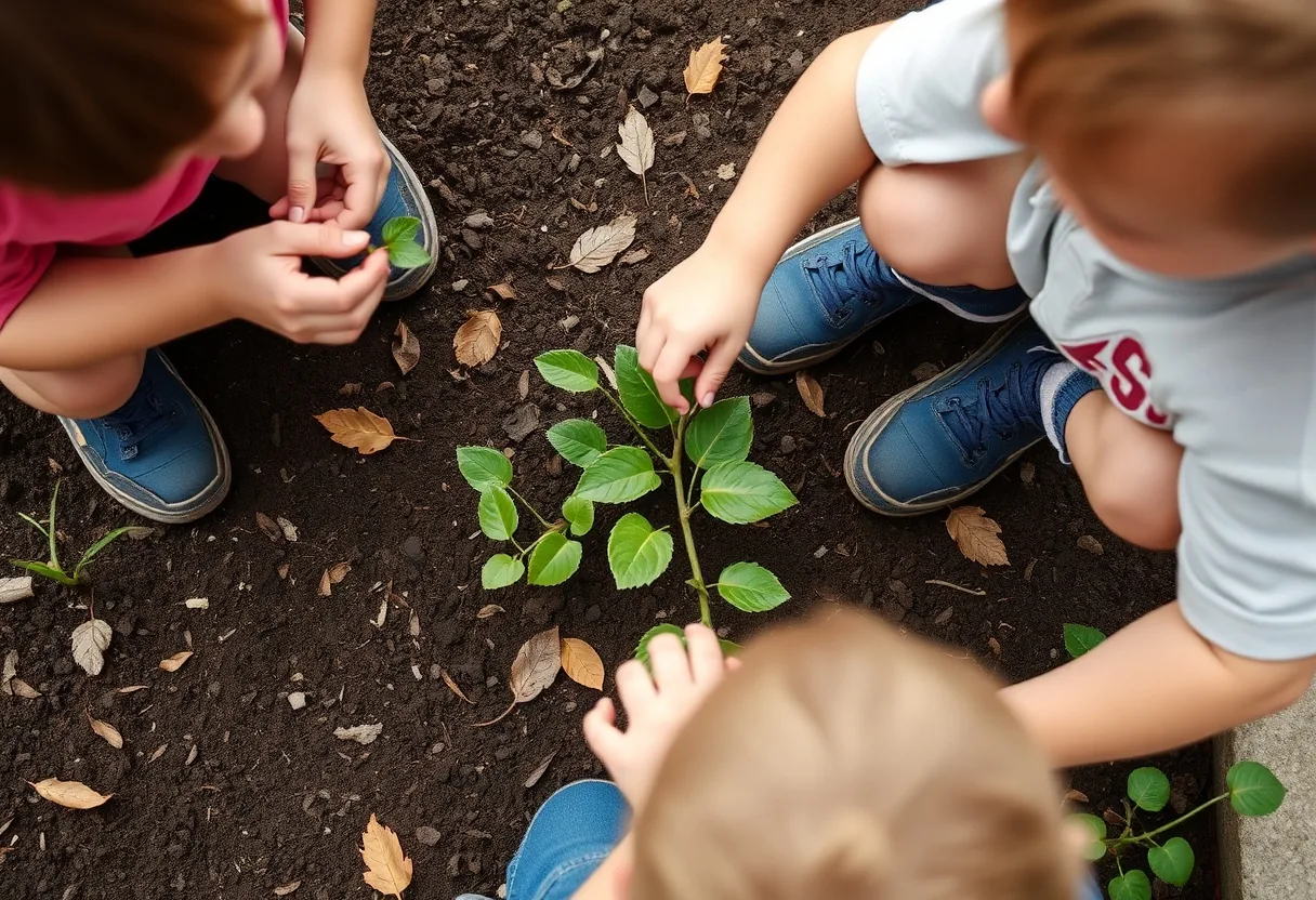 Explorando aprendizaje en huerto escolar