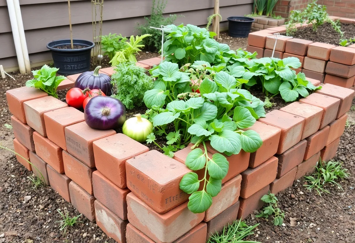 Cómo construir una caja de cultivo con ladrillos reciclados