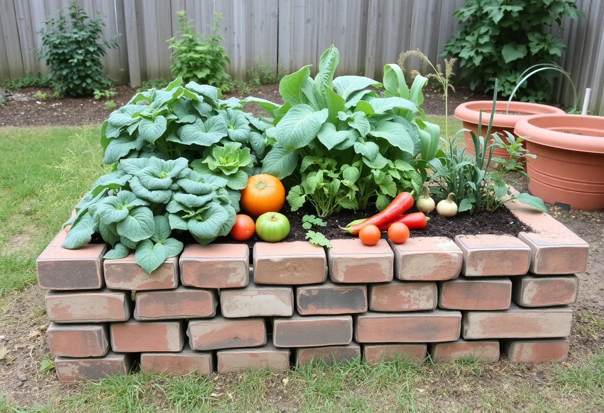 Construye caja de cultivo con ladrillos reciclados