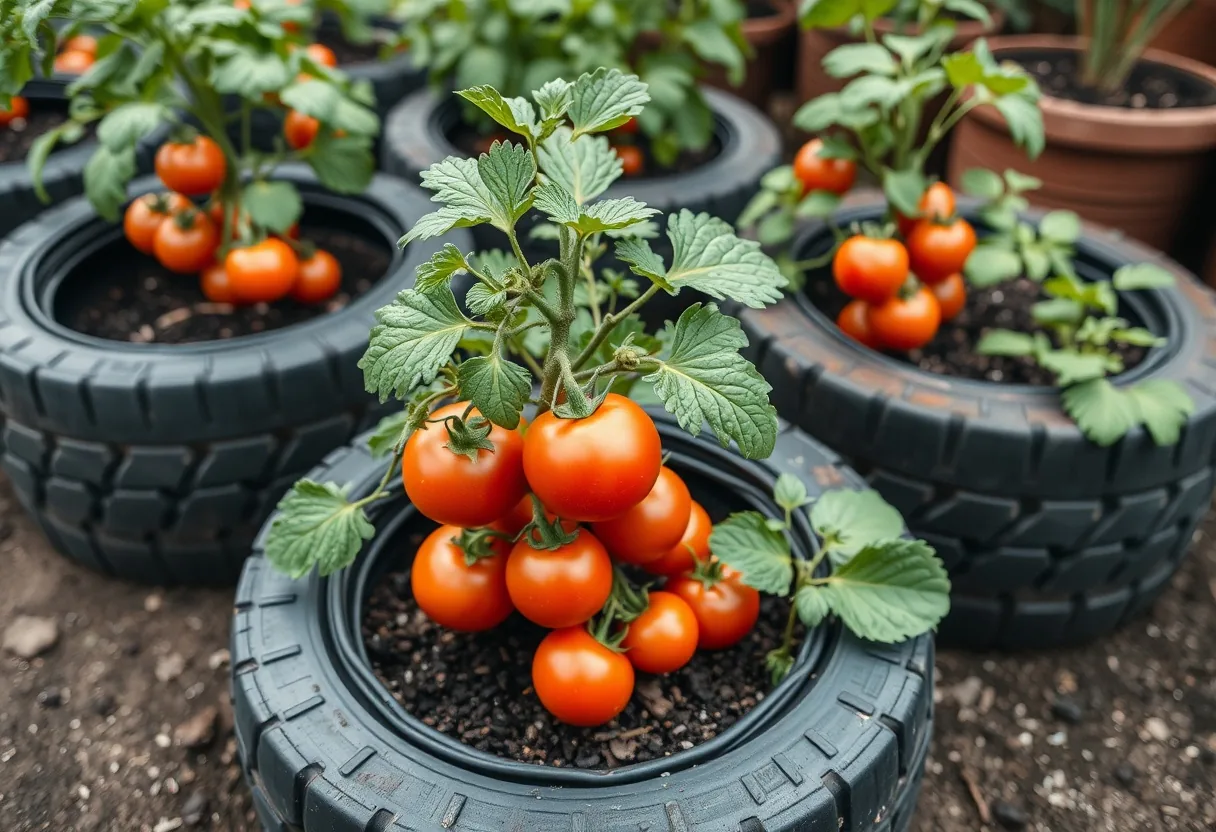¡Cultiva en neumáticos! 🌱🚜