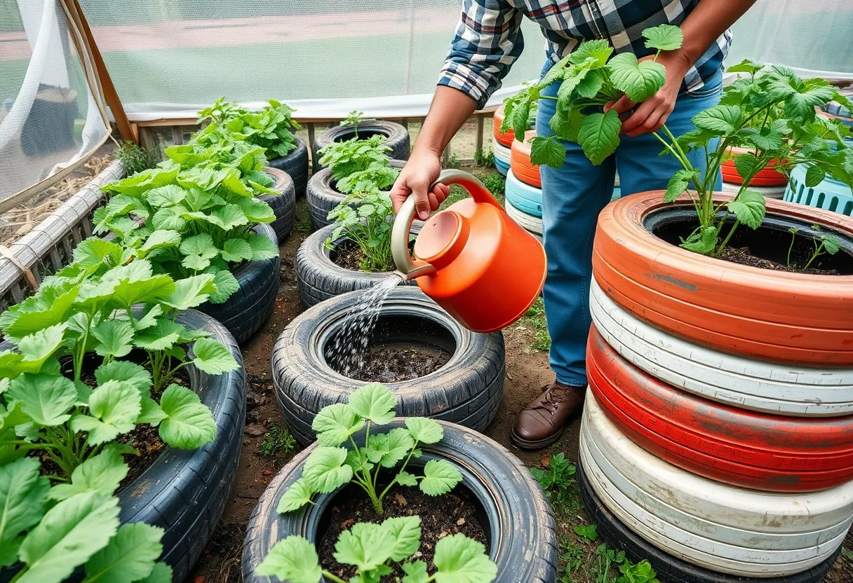 Consejos útiles para huertos en neumáticos