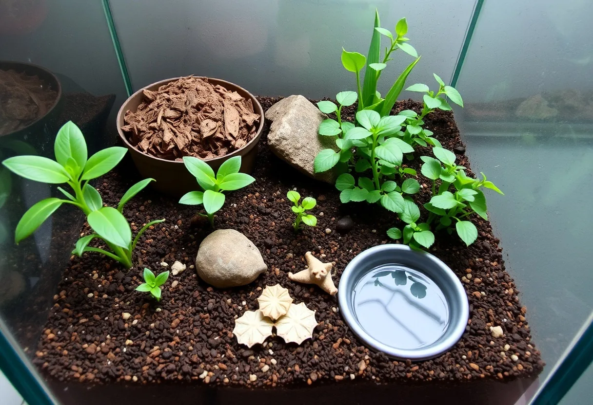 Terrario saludable: elementos esenciales