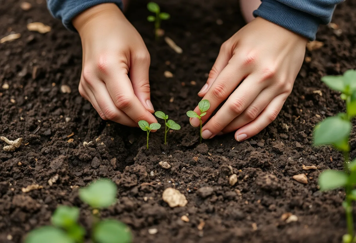 Semillas listas para plantar: crecimiento natural