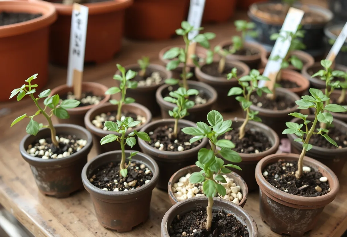 Semillas listas para cultivar bonsái