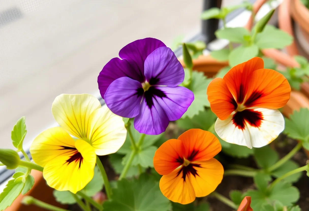 Selección de flores comestibles para balcón