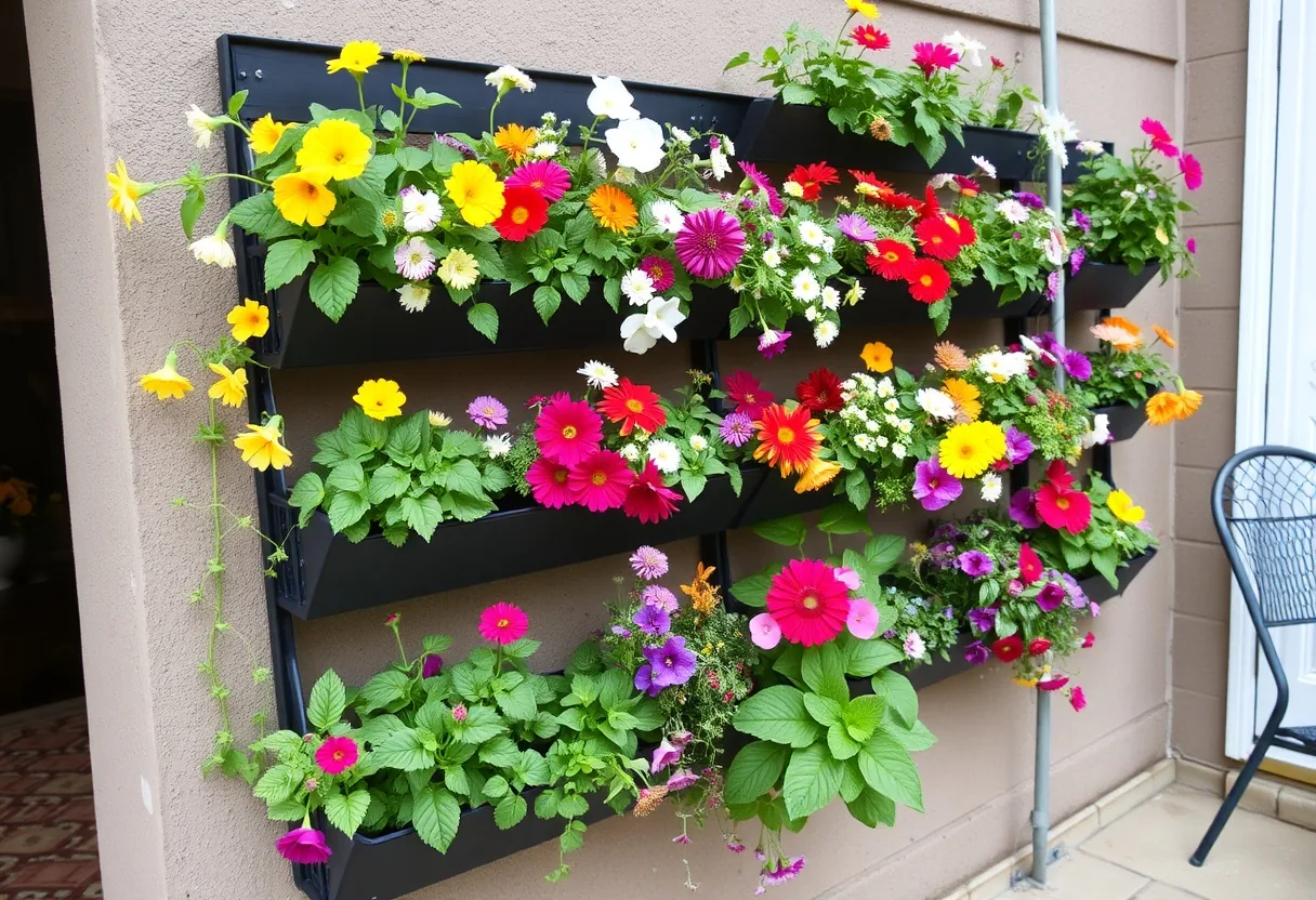 Jardín vertical: flores comestibles en casa