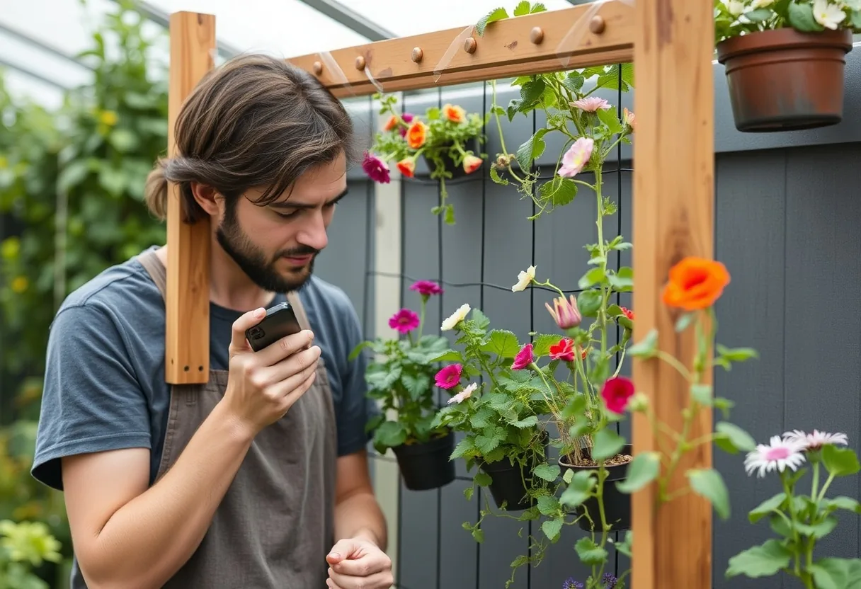 Diseño jardín vertical comestible: creatividad verde