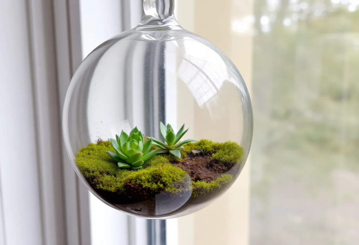 Cómo hacer un terrario colgante