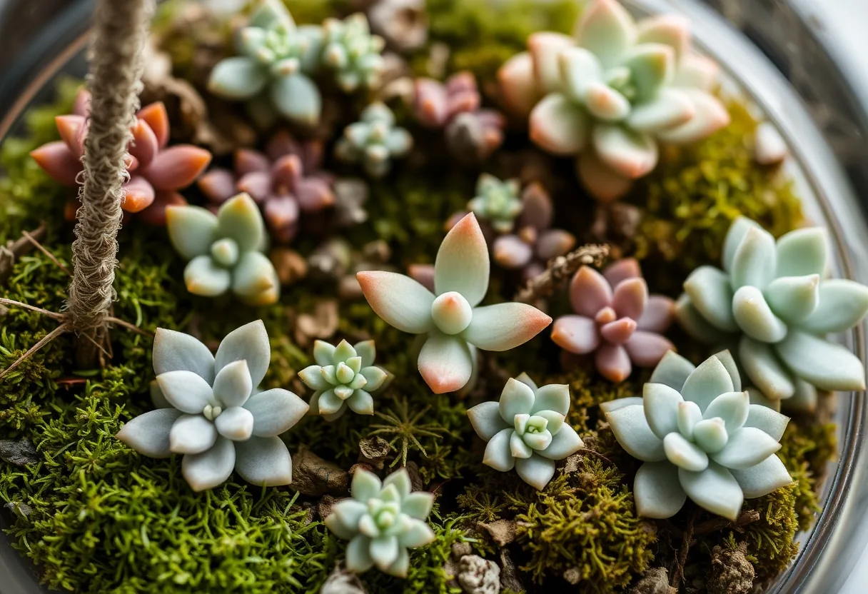 Variedad de plantas ideales para terrarios