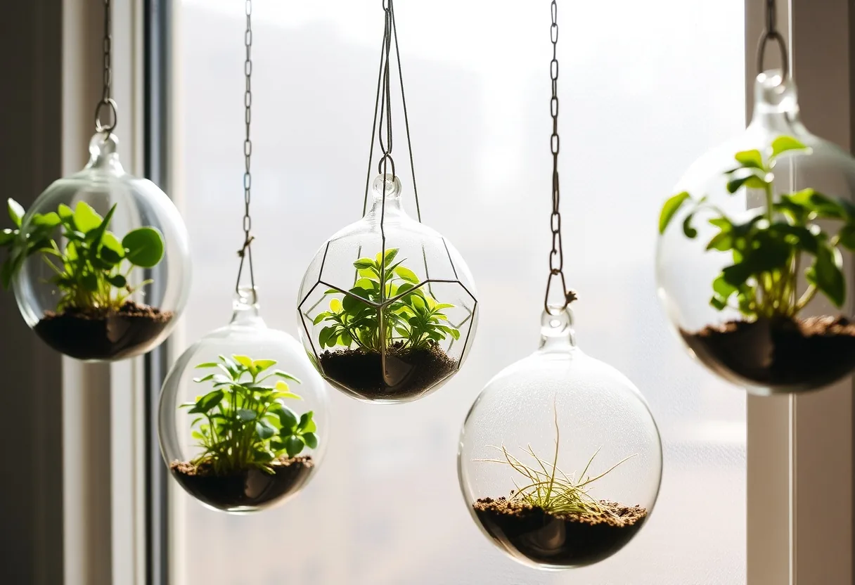 Terrarios colgantes: inspiración creativa para decorar.
