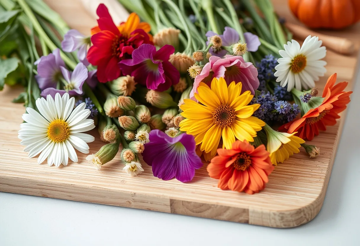 Delicadas flores comestibles: colores y sabores únicos