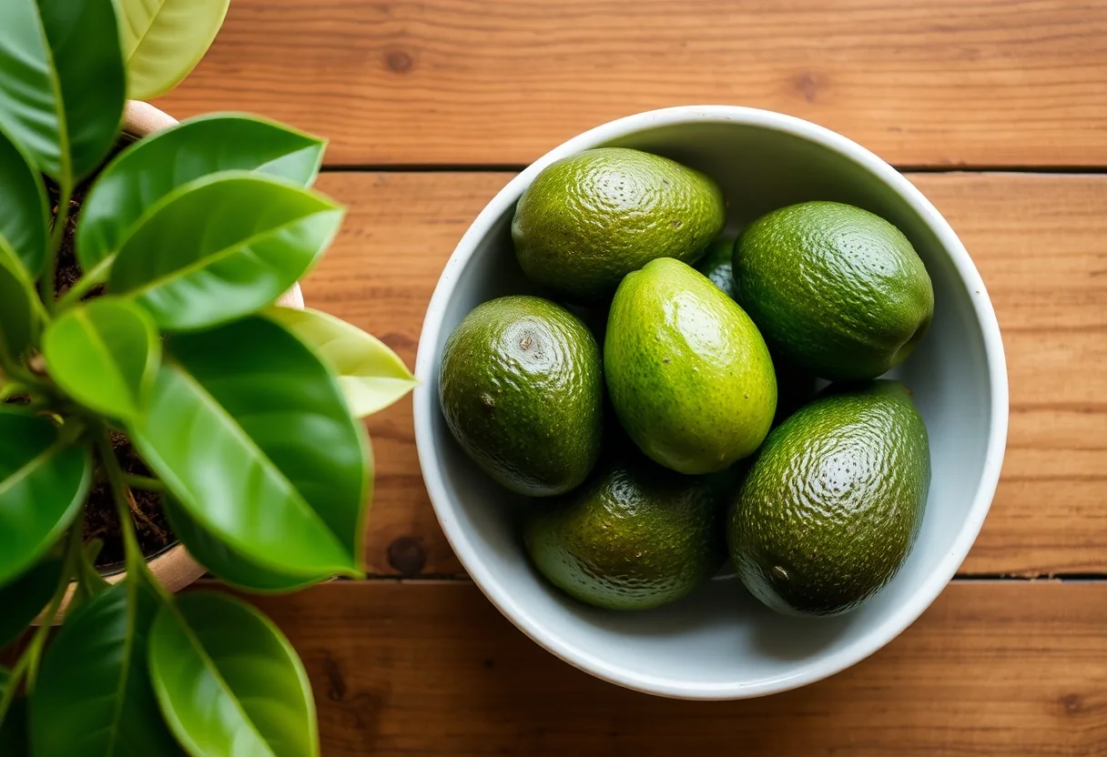 Deliciosos aguacates frescos listos para disfrutar