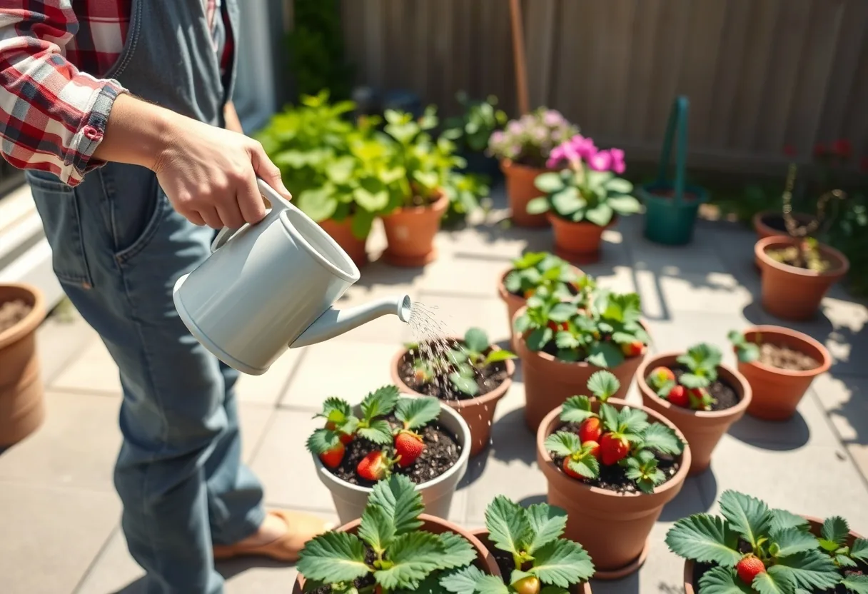 Cuidados vitales para fresas en macetas