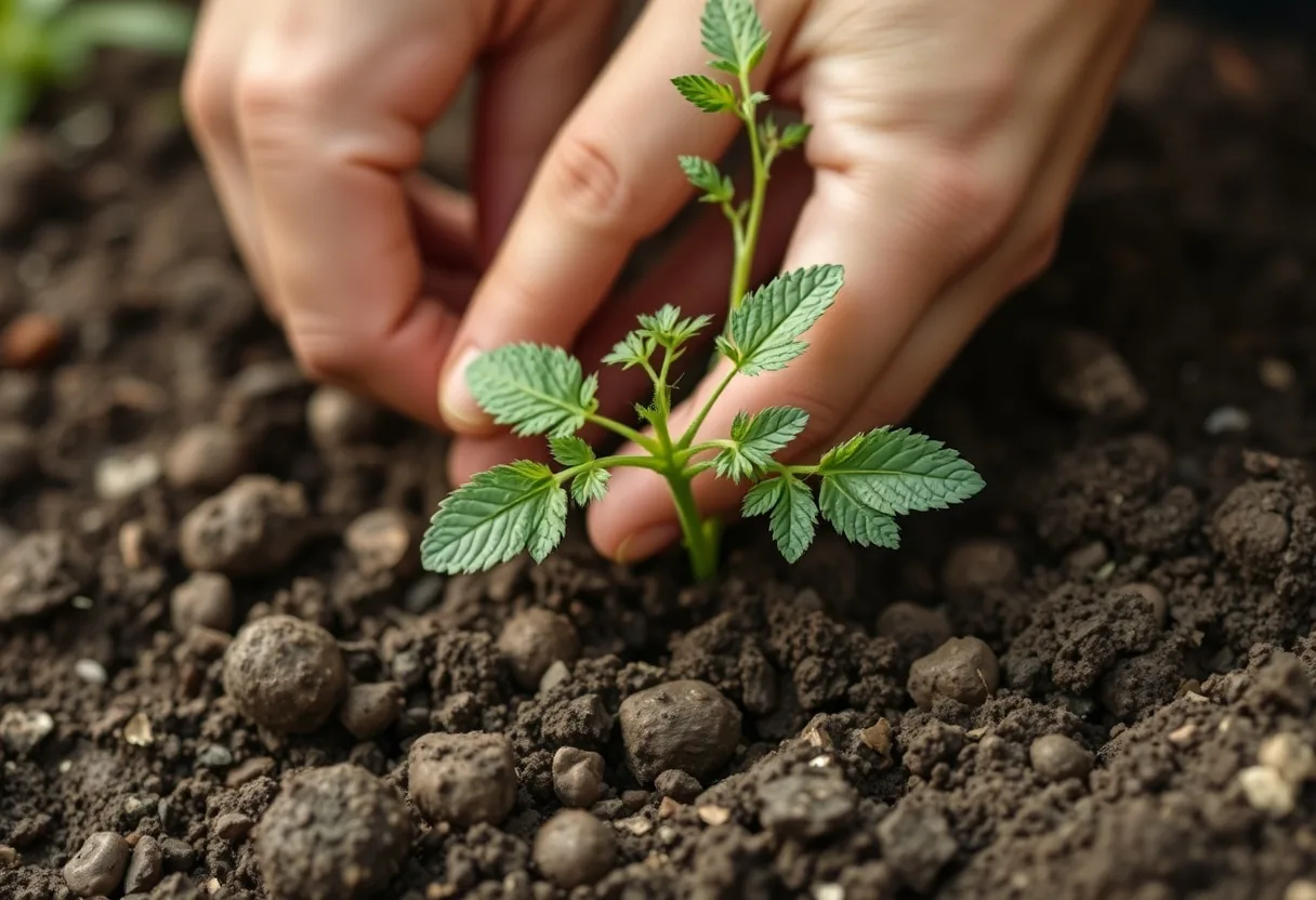 Plantación cuidadosa para un crecimiento exitoso