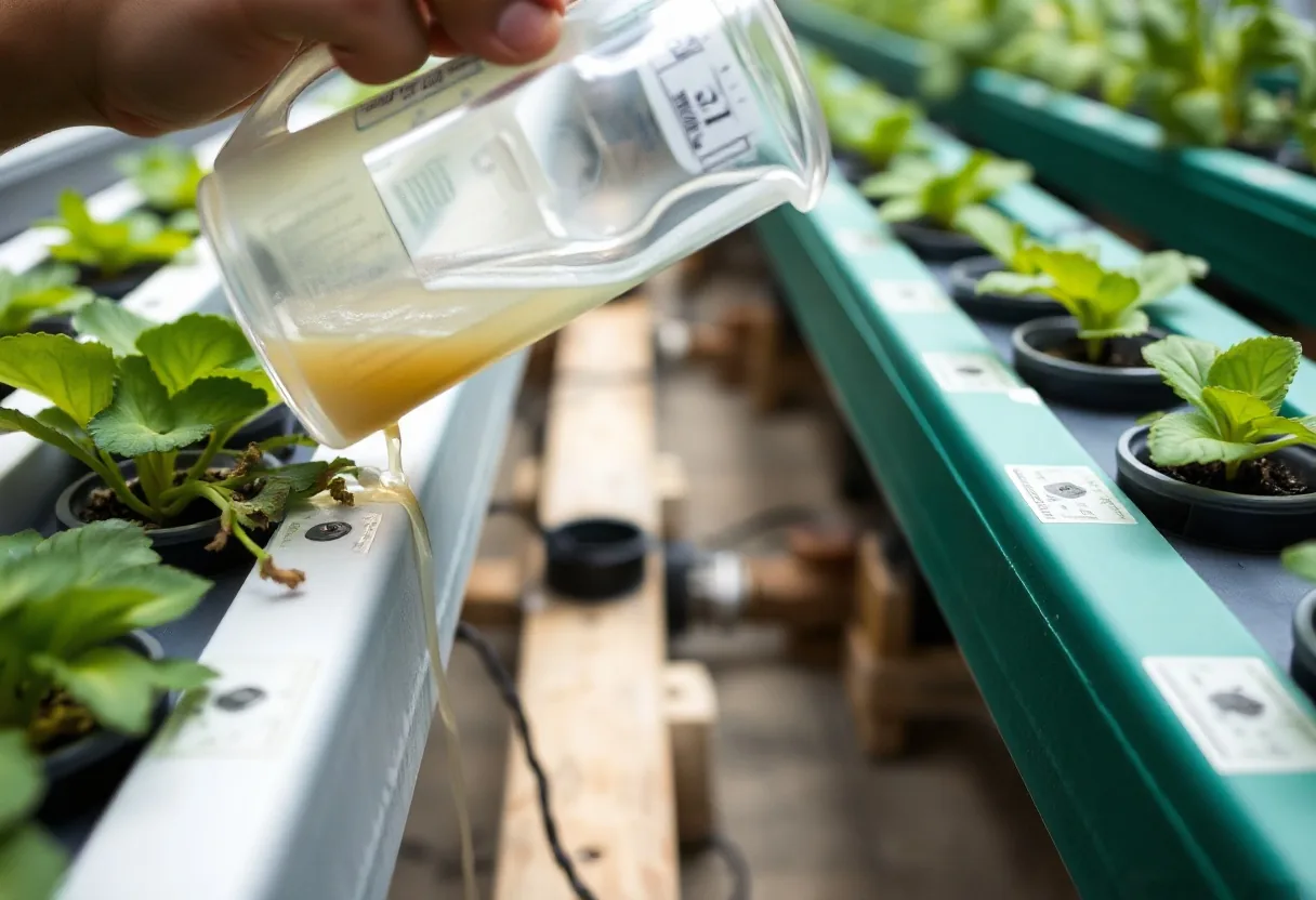 Cómo preparar soluciones nutritivas para huertos hidropónicos