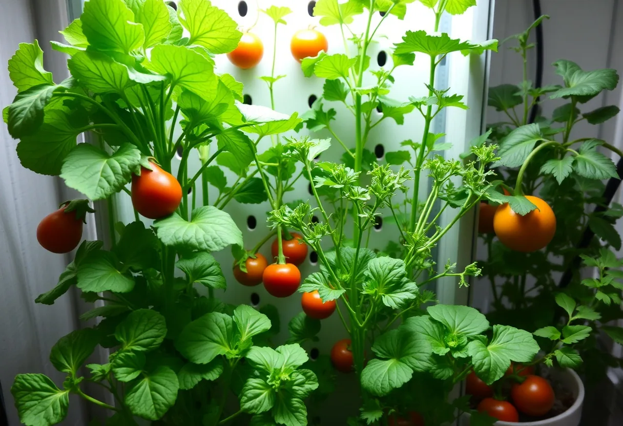 Variedad de cultivos para huerto hidropónico