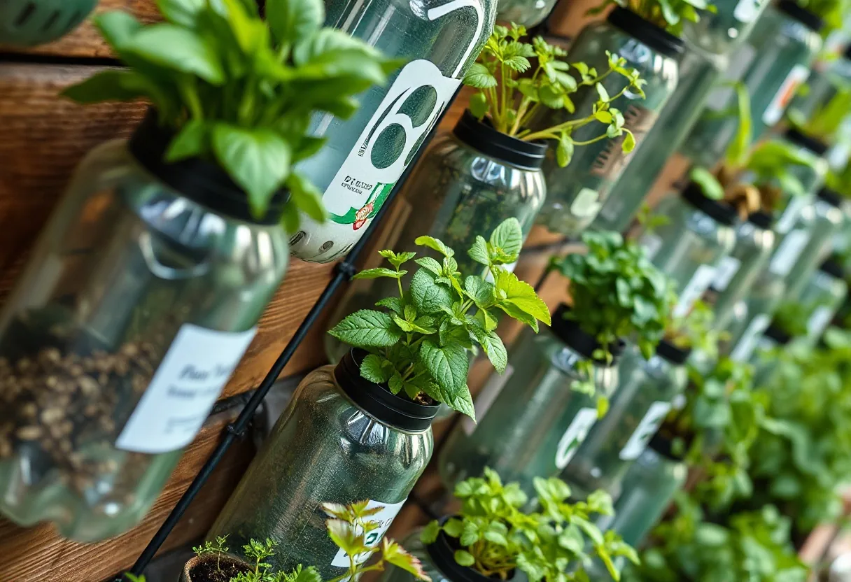 Cómo usar macetas recicladas en jardinería vertical