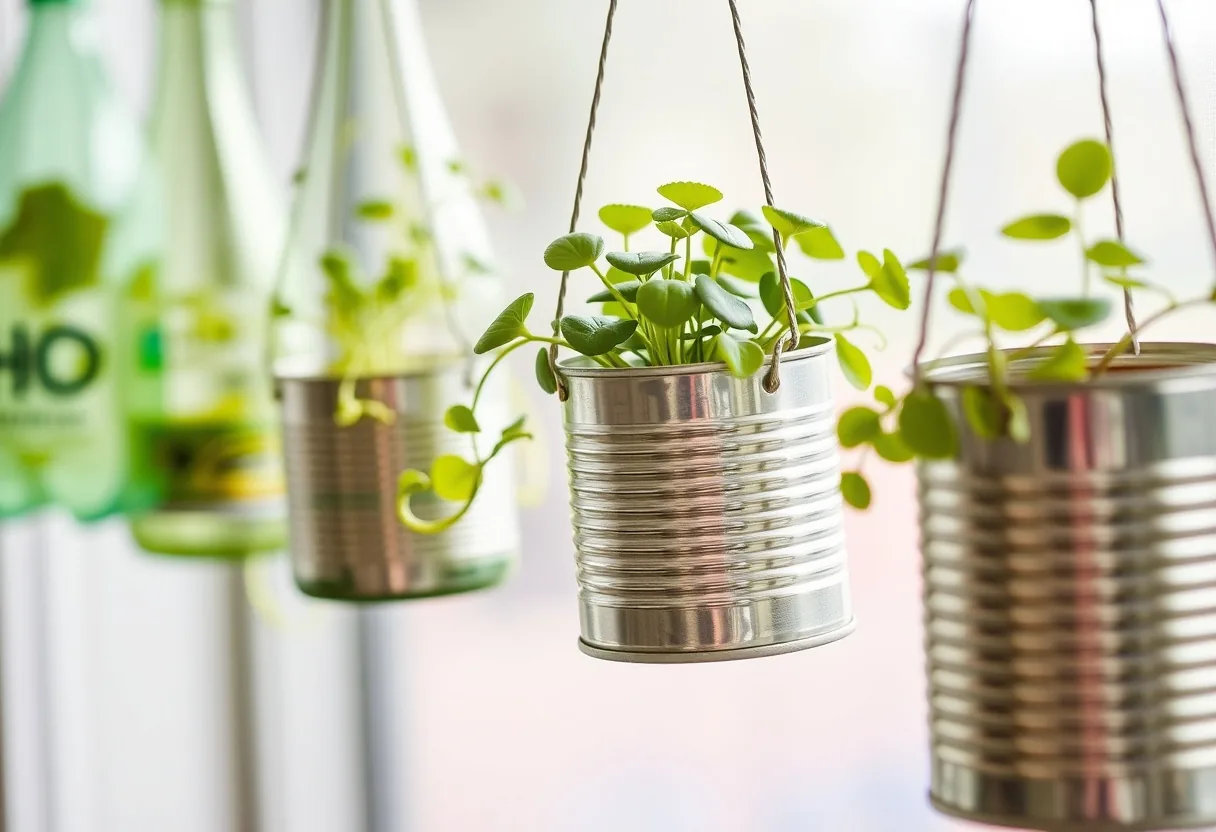 Descubre materiales para macetas recicladas
