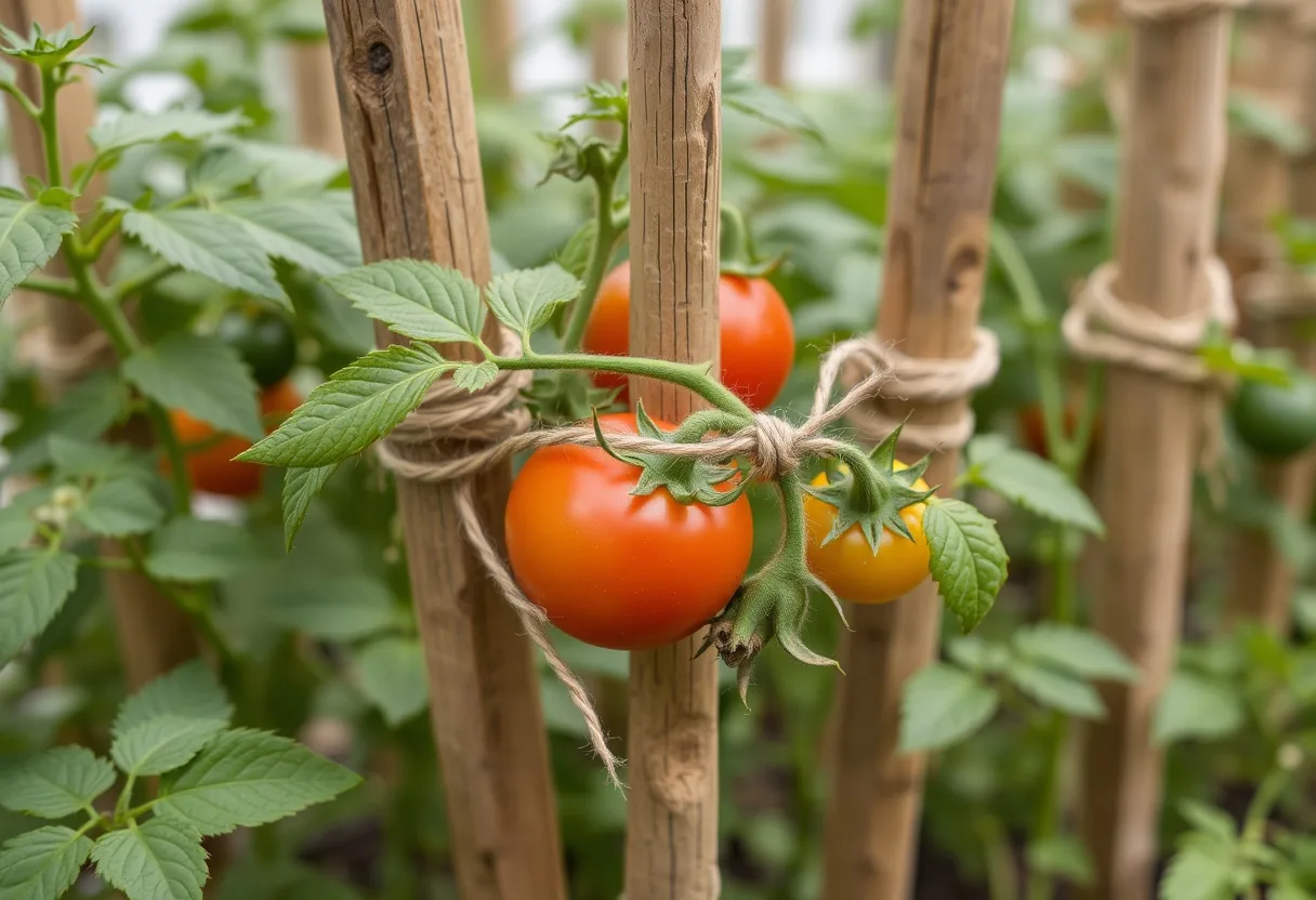 Guía tus plantas con cuerdas y tutores