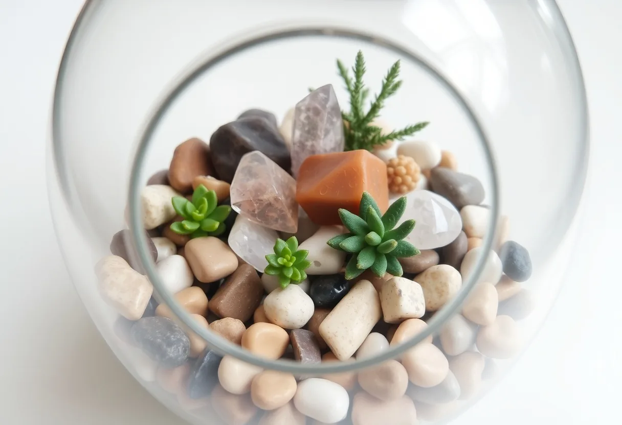 Terrarios con piedras y cristales: naturaleza en casa 🌿