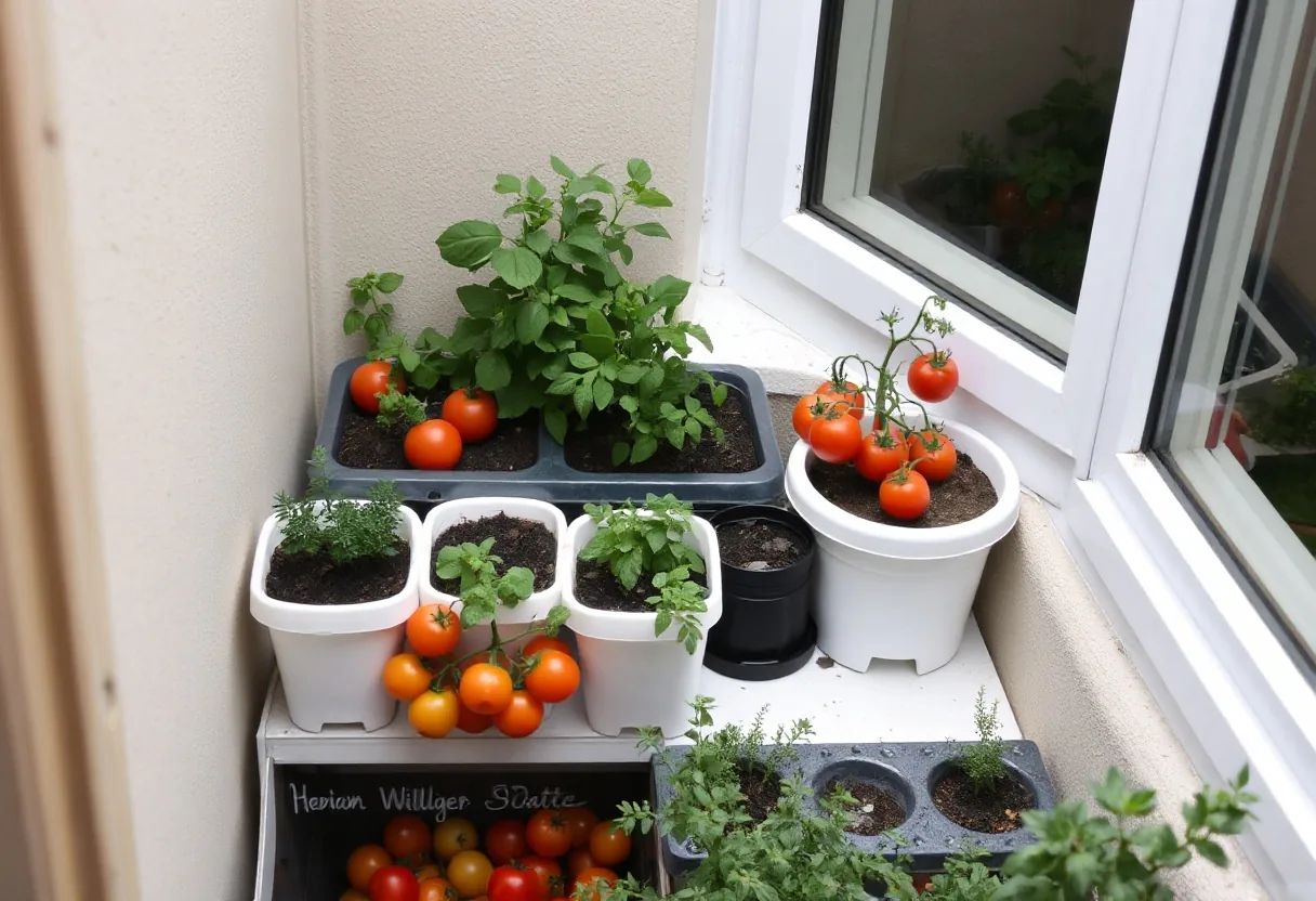 Diseños creativos para microhuertos en balcones