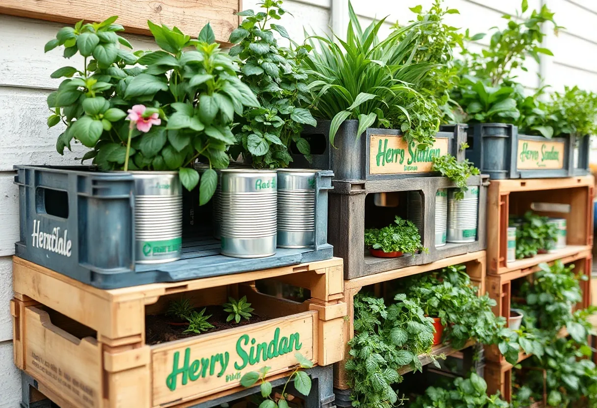 Diseños de huertos verticales con materiales reciclados