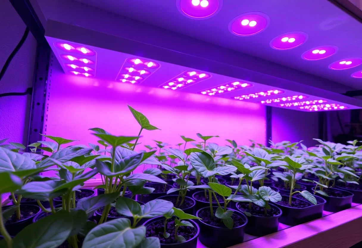 Guía para el uso de luces LED en huertos interiores