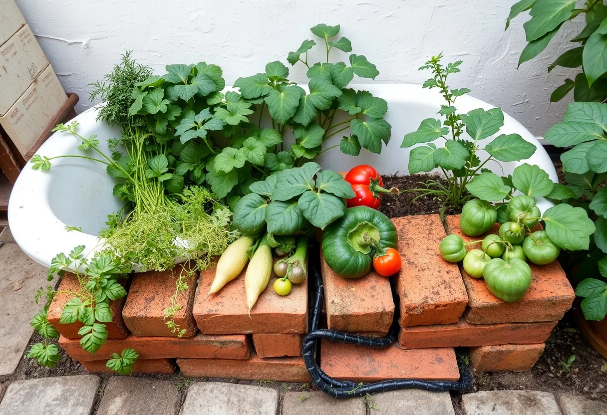 ¡Huertos urbanos en escombros reciclados!