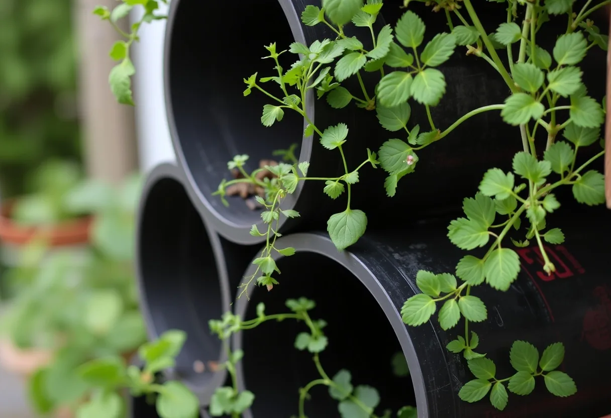 Avances en tubos PVC para jardín