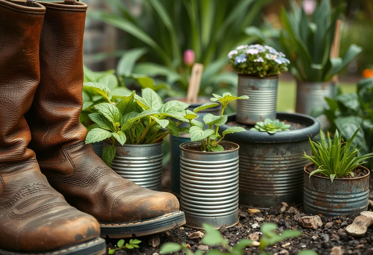 Ideas creativas para reutilizar objetos en tu huerto