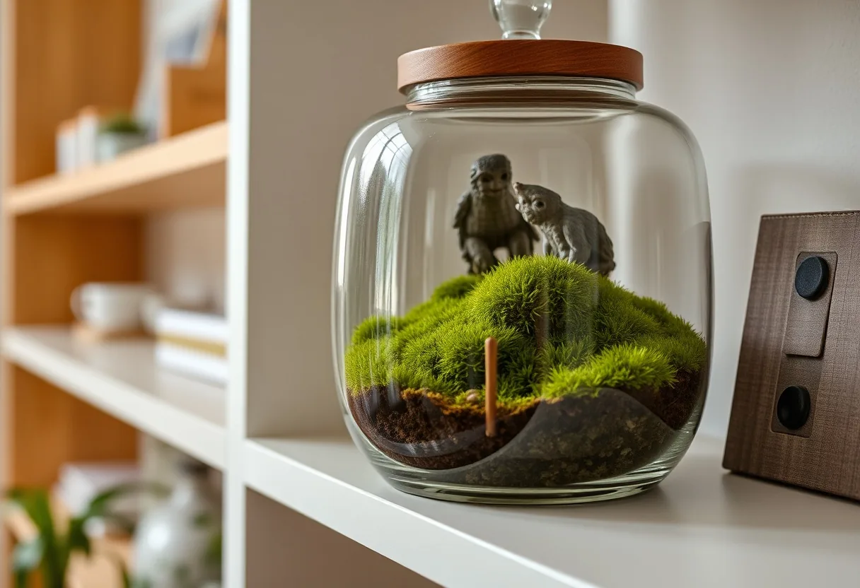 ¡Crea un ambiente único con un terrario! 🌿 #DecoraciónInterior #Terrarios
