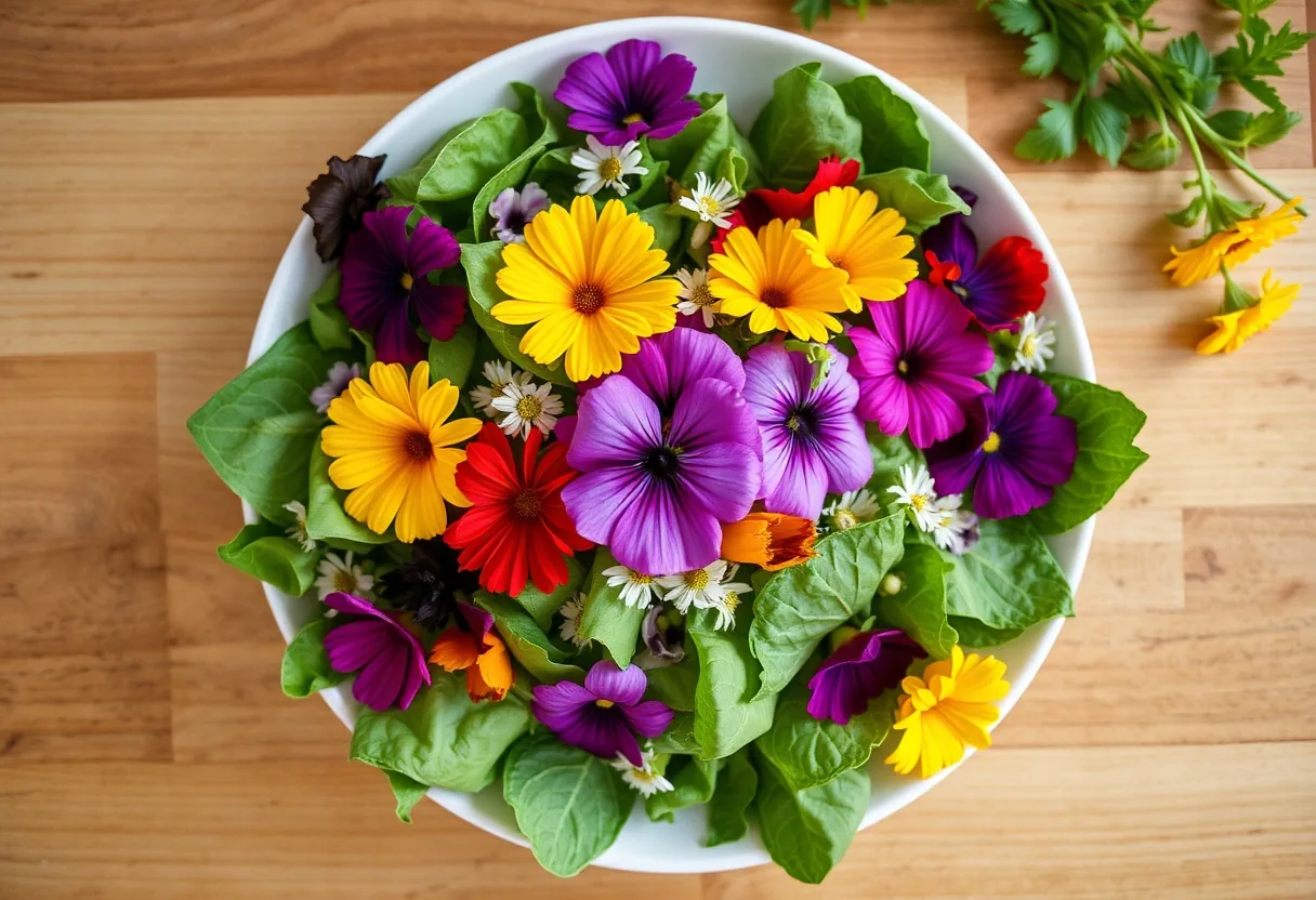 Armonía floral en la cocina: belleza natural