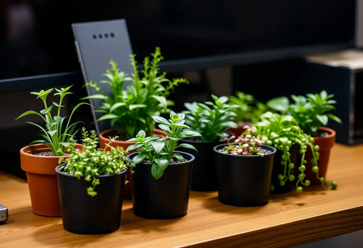 Diseño único para microhuertos en interiores