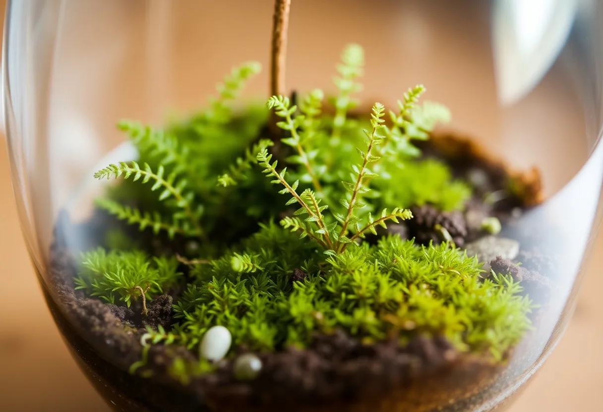 Descubre plantas ideales para terrarios.