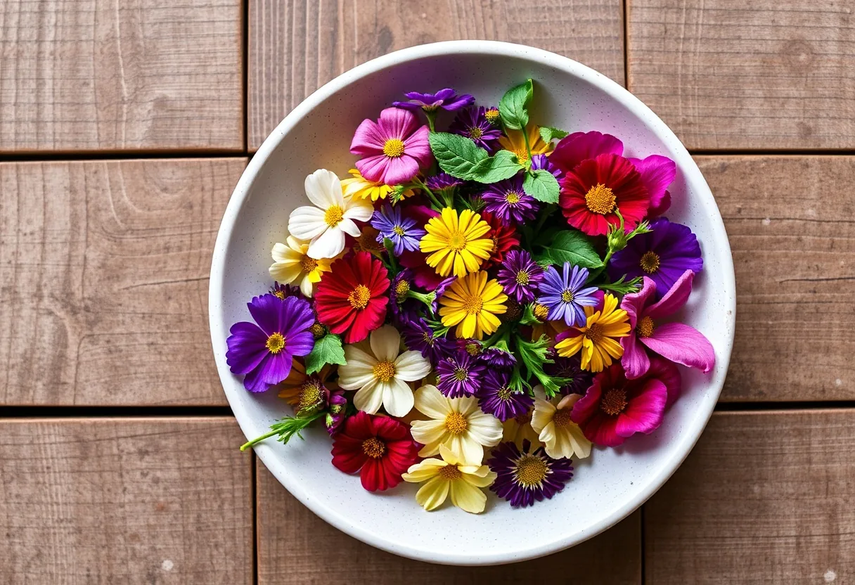 Flores comestibles: innovación culinaria