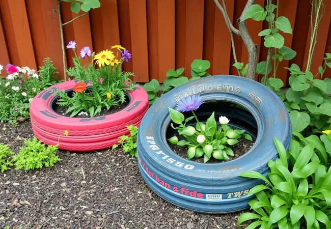 Neumáticos reciclados en huerto: creatividad verde Neumáticos reciclados en huerto: creatividad verde