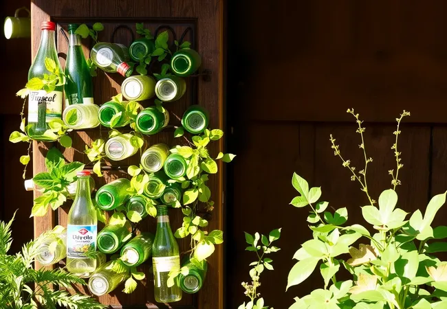 Jardín vertical: recicla botellas para decorar Jardín vertical: recicla botellas para decorar