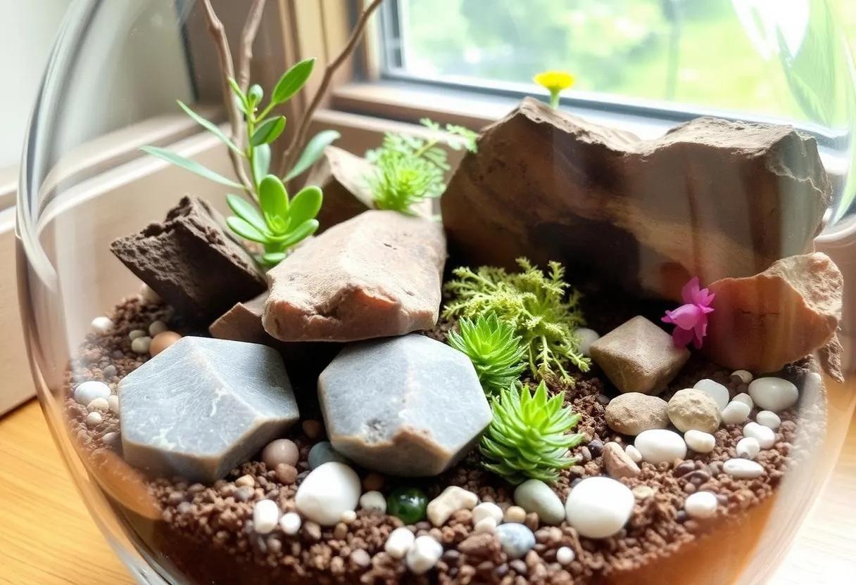 Decoración natural para terrarios