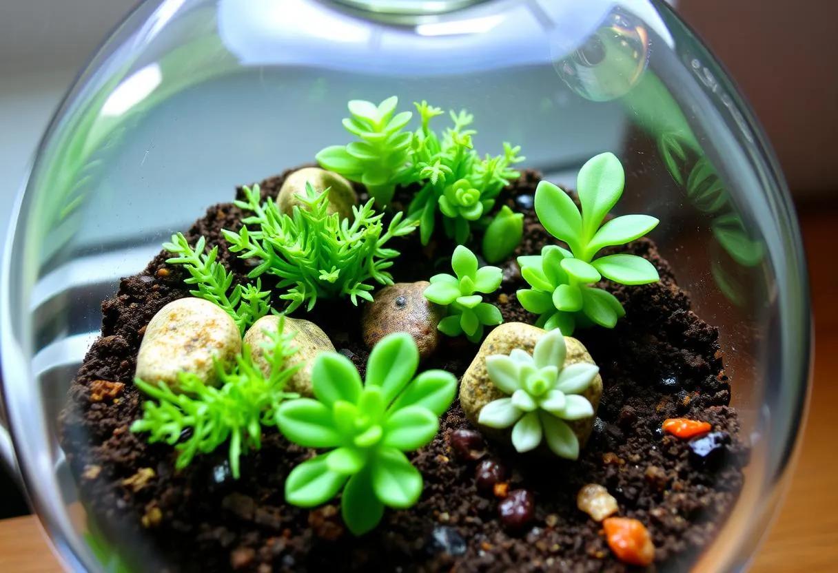 Descubre las plantas ideales para terrarios