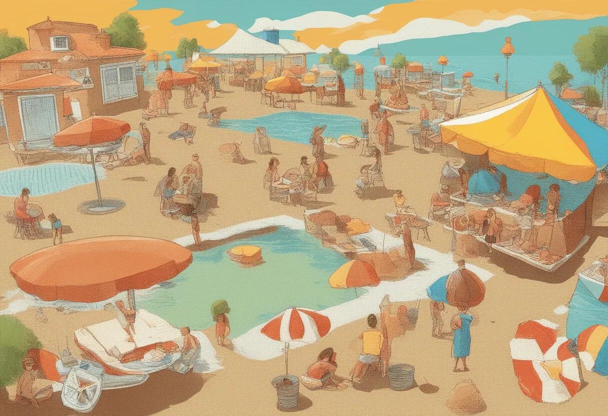 Coloridos huertos de verano en plena cosecha