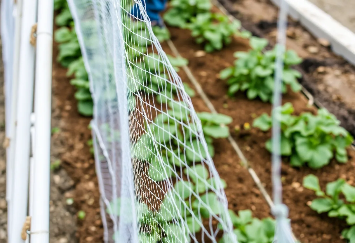 Uso de mallas antiinsectos para proteger tu huerto