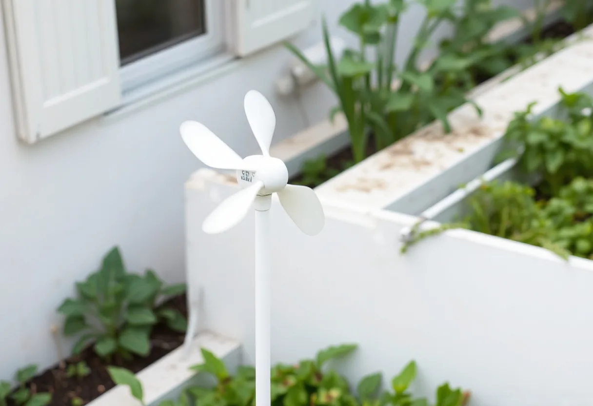 Usos innovadores de la energía eólica en huertos urbanos